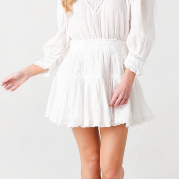 LoveShackFancy Women's Elegant White Dress - Picture 2 of 9